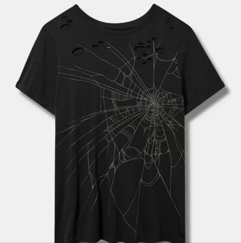 Torrid Relaxed Spider Web Tee